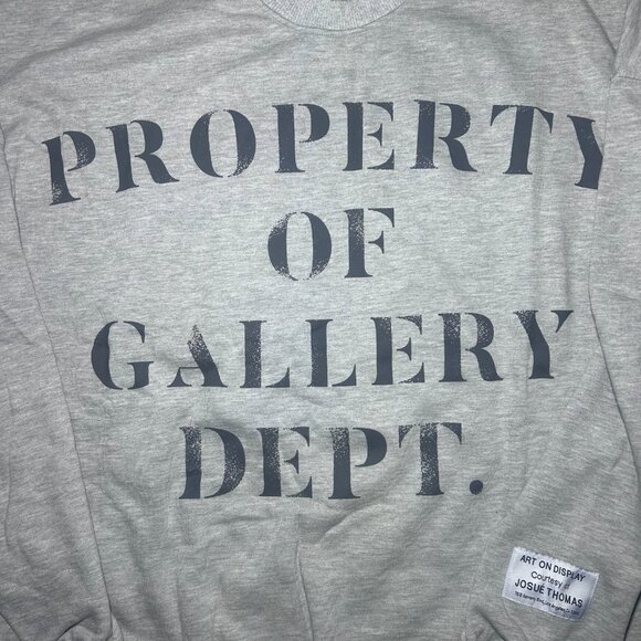 Gallery Dept Crew neck Sweatshirt Grey Size Large - Picture 4 of 5